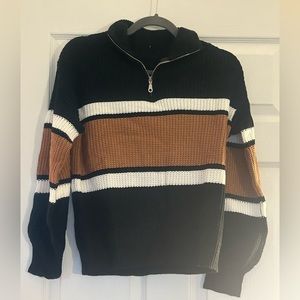 NWT Small SHEIN color block half-zip
